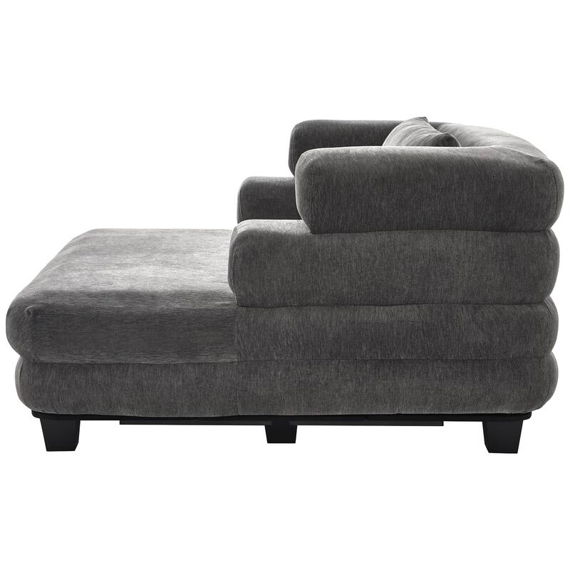 Christopher Knight Home - Isabelle Oversized Chaise for Deep Lounging and Modern Comfort