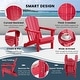 preview thumbnail 10 of 10, Laguna Weather Resistant Outdoor Patio Folding Adirondack Chairs (Set of 4)