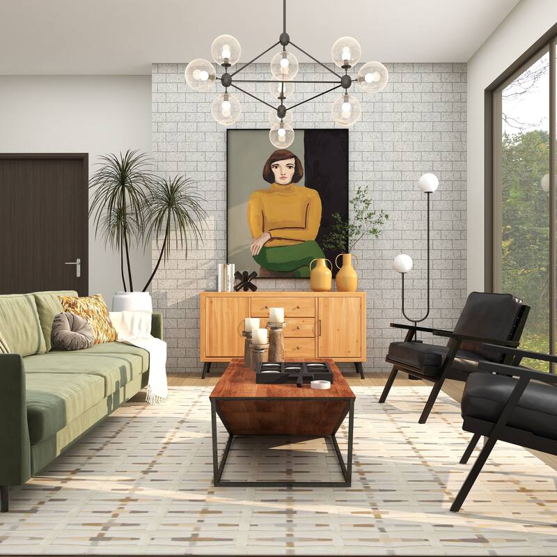 Yellow Metal Decorative Vase with Handles (Set of 2)