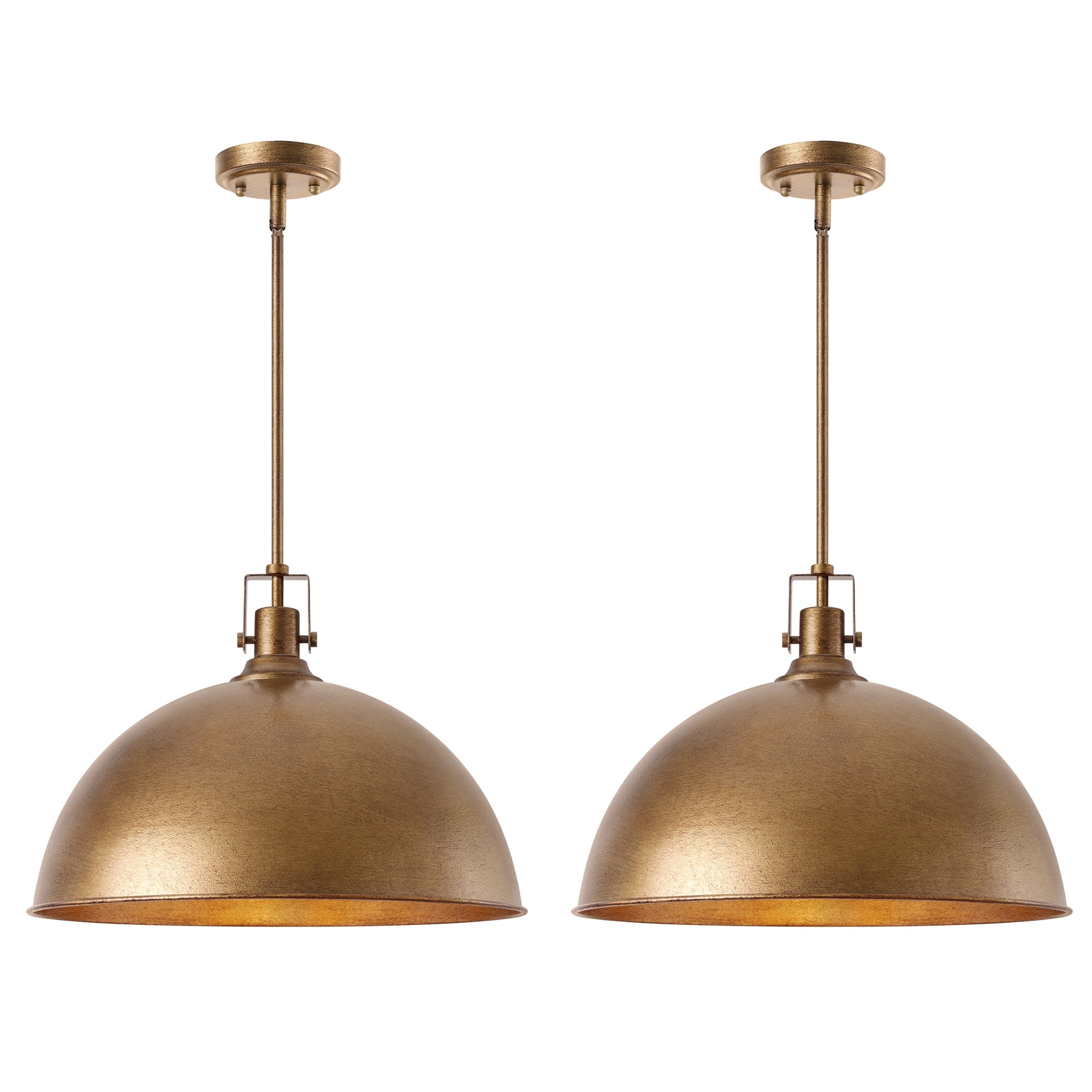 Modern Industrial 1-Light Dome Metal Pendant Light for Kitchen Island