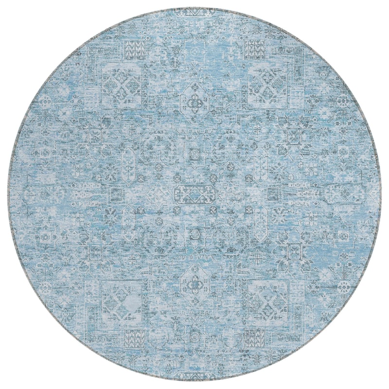 HomeRoots Floral Transitional Rectangle Outdoor Rug