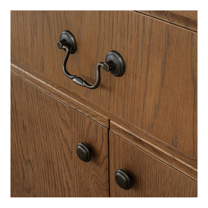 NADAAL STUDIOS Bastian, Sideboard With drawers, Warm Brown - 78.5"W x19.76"D x32"H