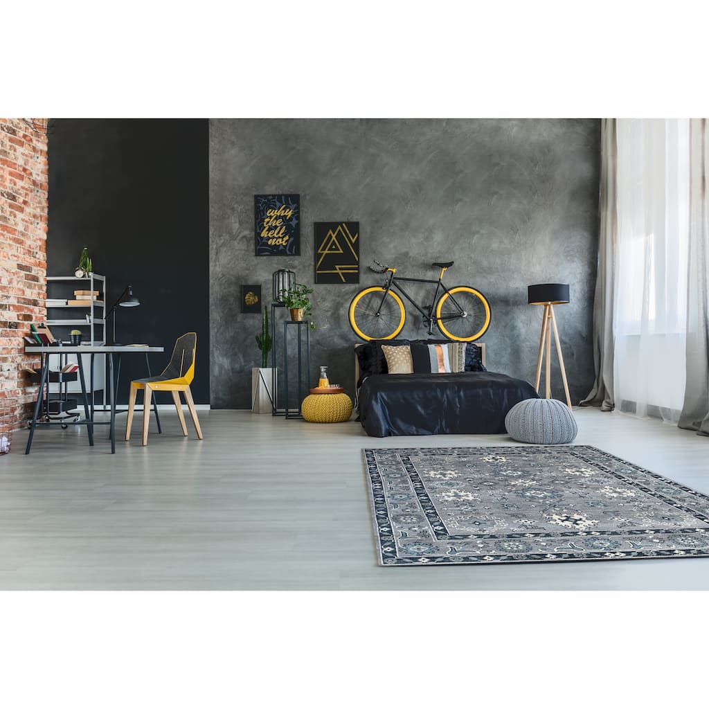 Handknotted Wool SILVER Traditional Classic Oushak Rug