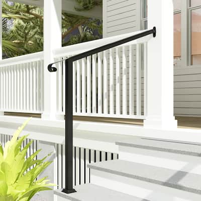 Duty Wrought Iron Outdoor Handrail Safety Rail for Steps, Porches