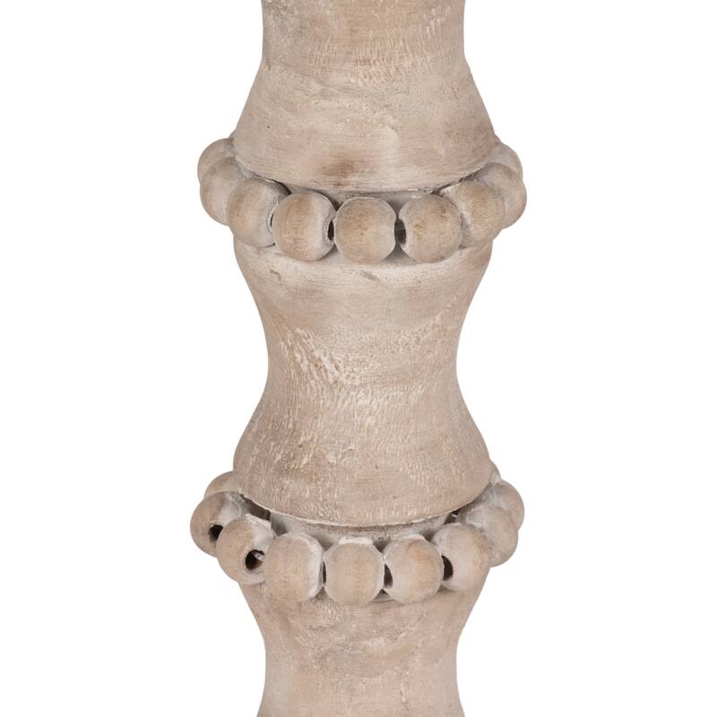 Sagebrook Home Artisanal Wood Pillar Candle Holders