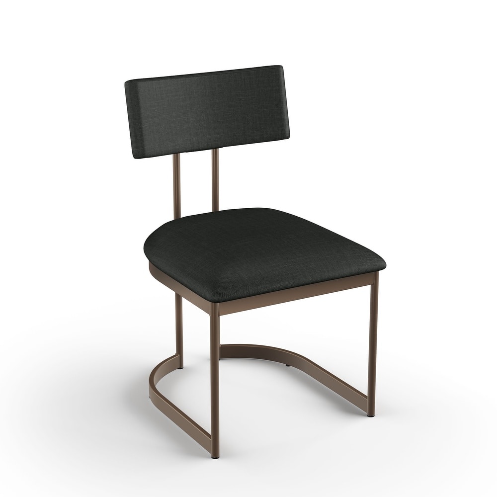 Amisco Lucio Upholstered Dining Chair with Metal Legs