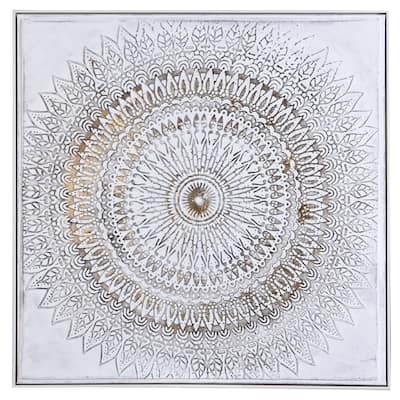 Makenna - Soft Tapestry II - Handpainted Framed Mendala Canvas