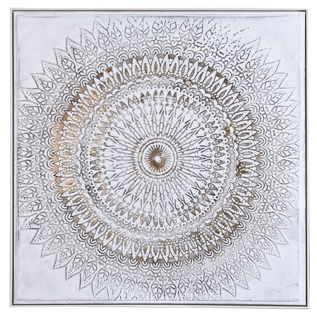 Makenna - Soft Tapestry II - Handpainted Framed Mendala Canvas
