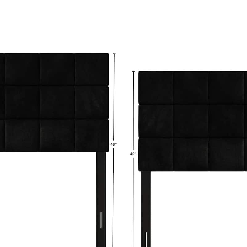 CraftPorch Square Stitching Velvet Upholstered Headboard