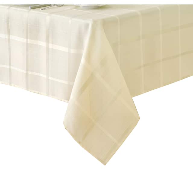 Elegance Plaid Jacquard Woven Tablecloth