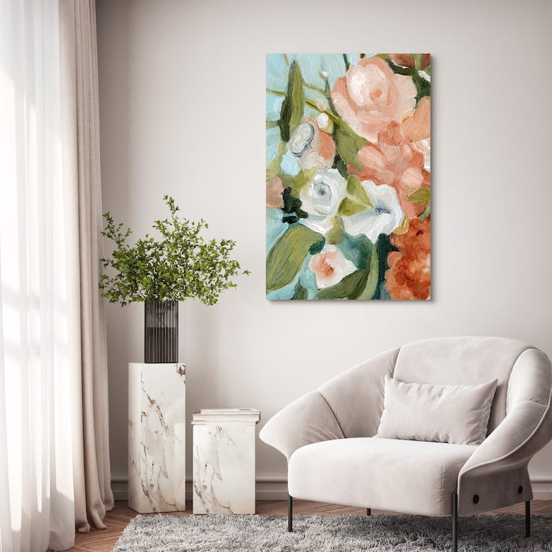 Empire Art Direct Floral Harmony I Bouquet Printed Tempered Glass Wall Art - Multi-Color