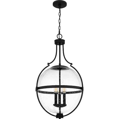 Chicago 3-Light Matte Black Pendant Light