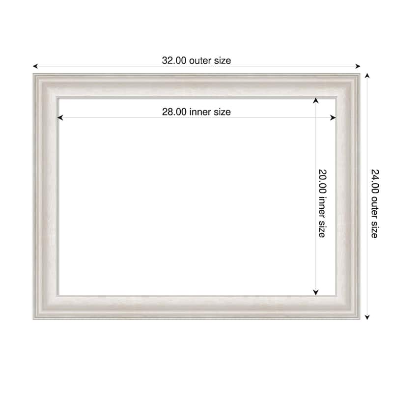 Amanti Art Trio Oil Rubbed Bronze Framed Dry Erase Magnetic Board - 32 x 24 in - Trio White Wash Silver