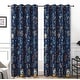 preview thumbnail 6 of 22, DriftAway Sylvia Floral Botanical Herbs Watercolor Printed Pattern Lined Blackout Thermal Insulated Window Curtain 52"width X 84 "length - Navy