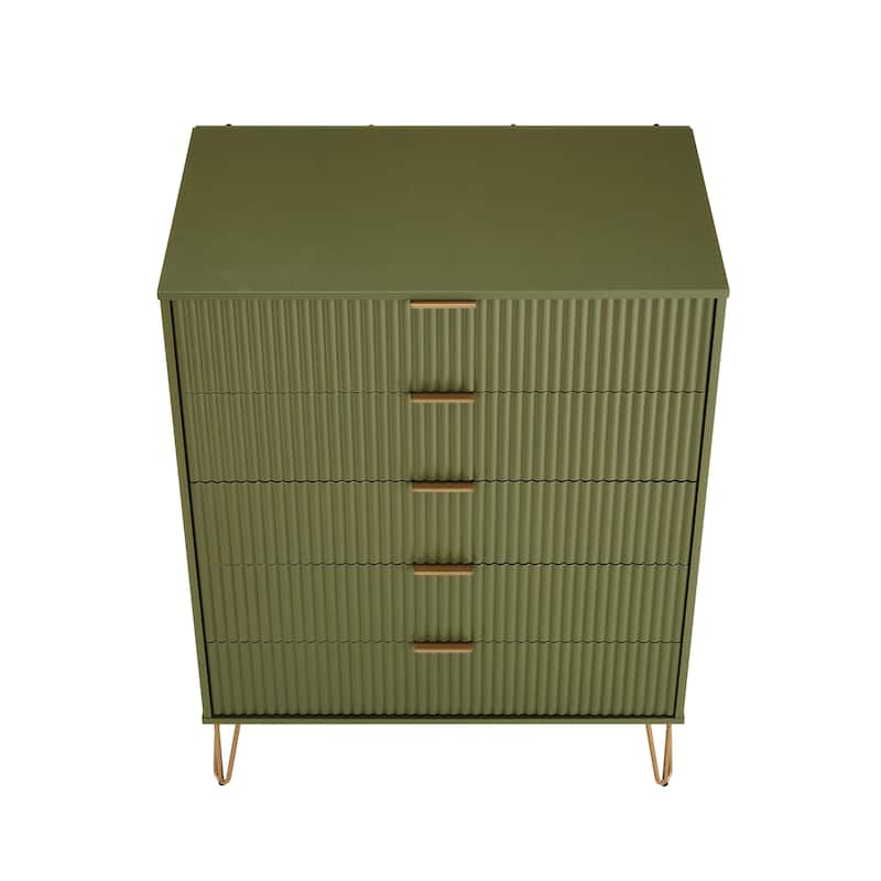Manhattan Comfort 3-Piece Dumbo Modern Multi Dresser Nighstand Set