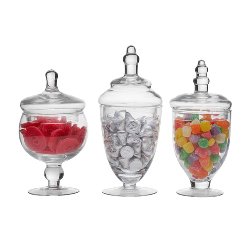 Elements Set of 3 Apothecary Jars