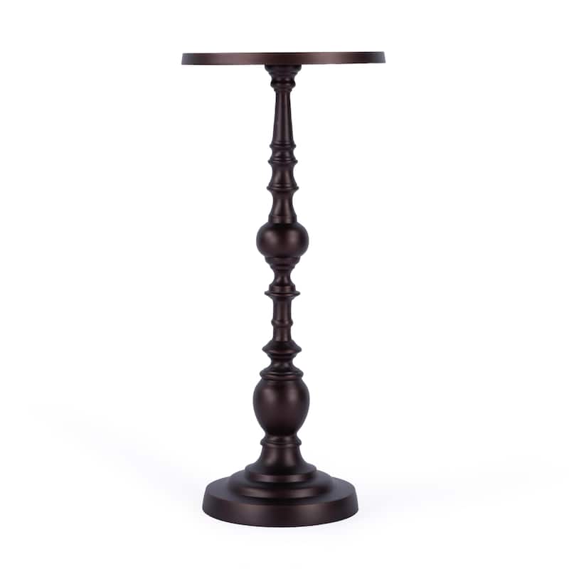 Darien Outdoor Round Pedestal Side Table