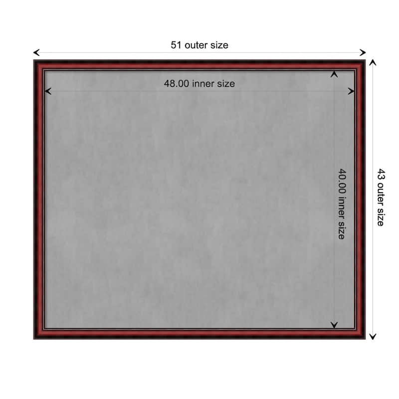 Amanti Art Rubino Cherry Scoop Framed Magnetic Board - Board Size 48x40