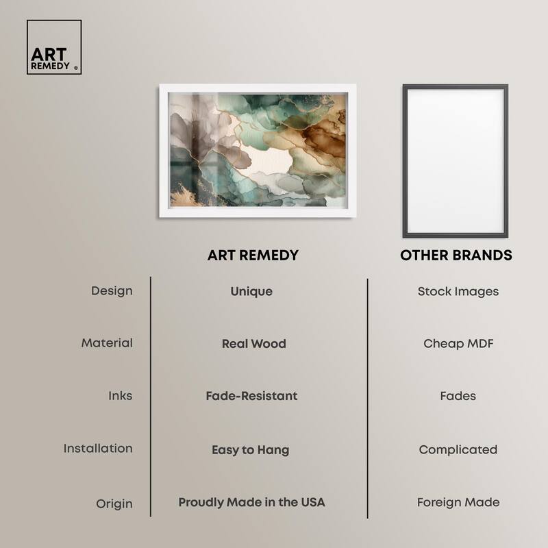 Golden Estuary II Shadowbox by Art Remedy