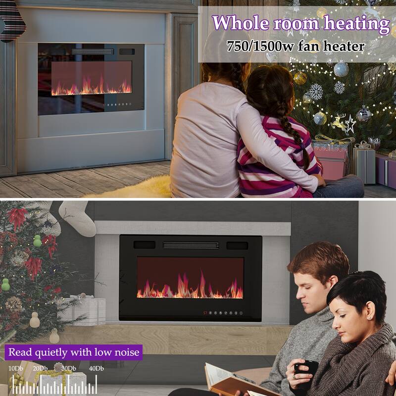 Entertainment Hub w/Fireplace Insert Compatibility Sleek Media Center