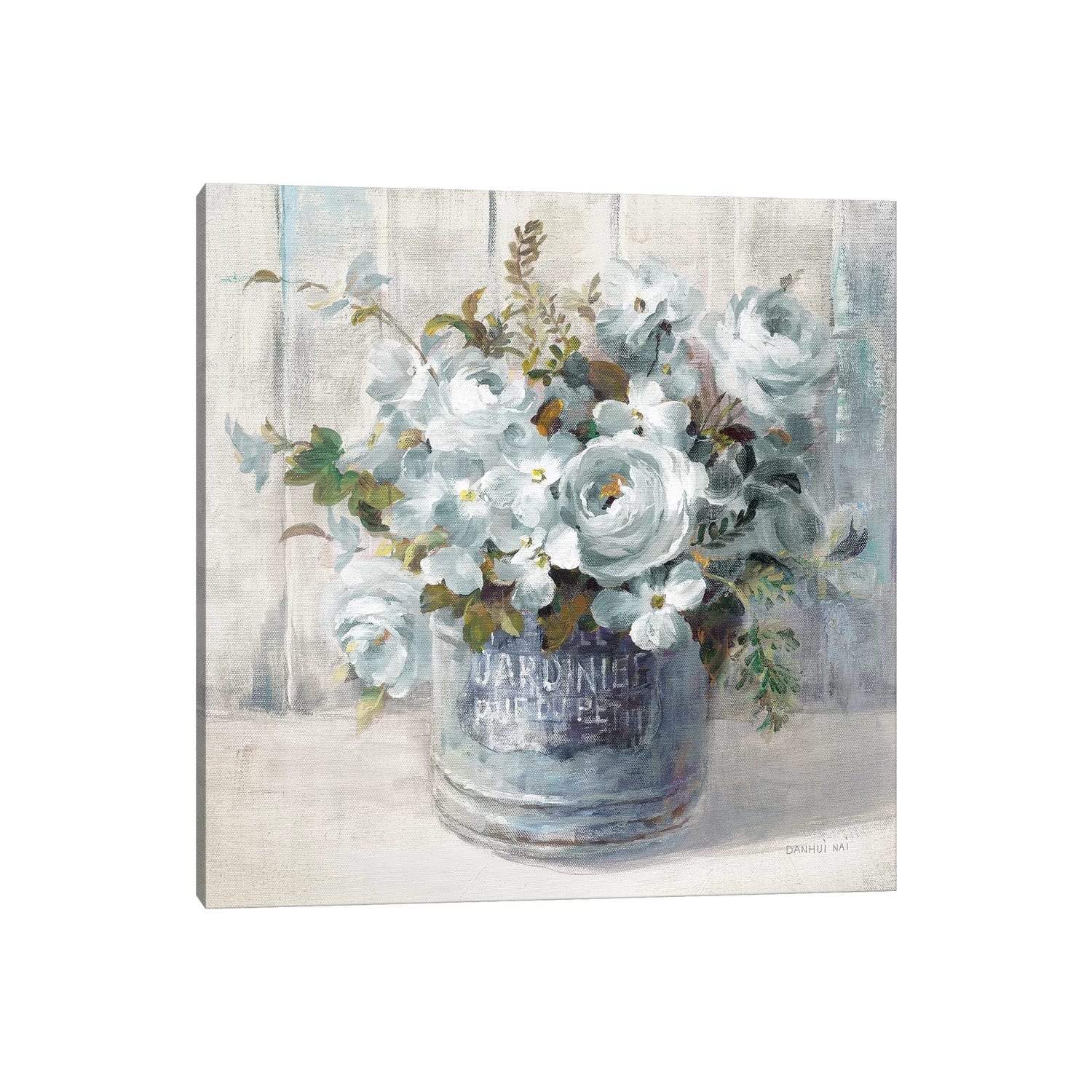 iCanvas "Garden Blooms I Blue Crop" by Danhui Nai Canvas Print