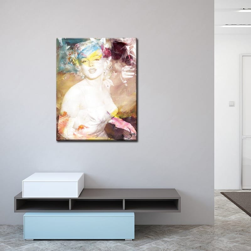 'Marilyn' Abstract Wrapped Canvas Wall Art