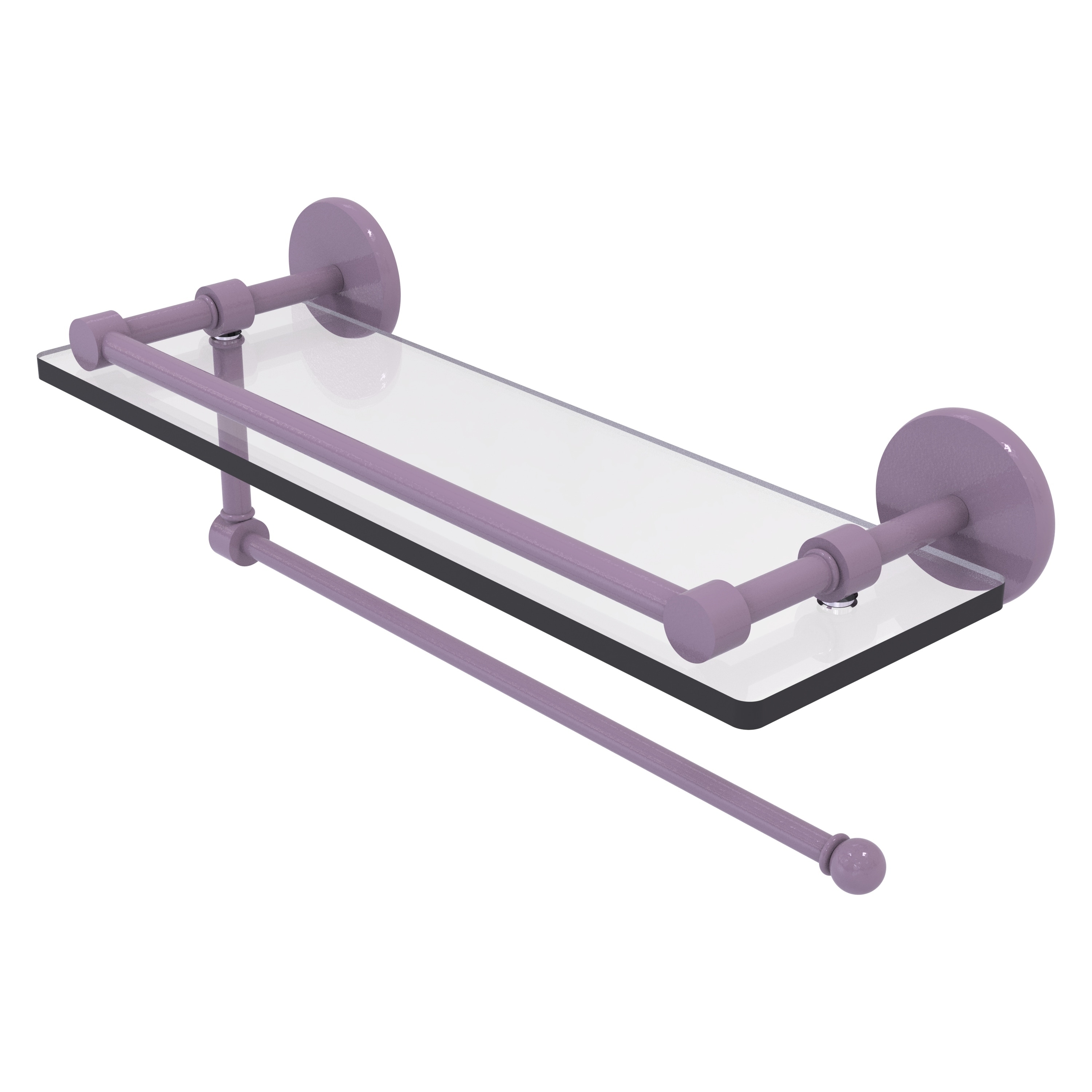 Allied Brass Prestige Skyline Collection Paper Towel Holder with 16 Inch Gallery Glass Shelf