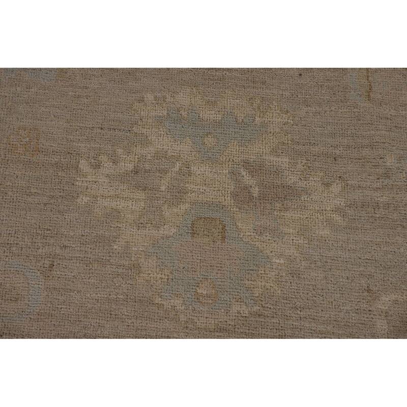 Earth Tone Vegetable Dye Oushak Area Rug Hand-Knotted Wool Carpet - 8'2"x 9'8"