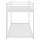 preview thumbnail 8 of 9, White Twin over Twin Size Metal Low Bunk Bed with Ladder and Fence for Kids
