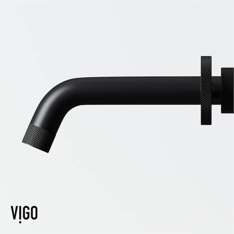 VIGO Cass 3" H 2-Handle Wall Mount Bathroom Faucet