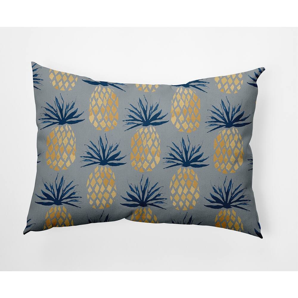 Pineapple Stripes Nautical Indoor/Outdoor Throw Pillow