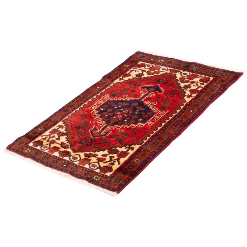 ECARPETGALLERY Hand-knotted Andelz Red Wool Rug - 3'0 x 4'4