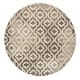 preview thumbnail 71 of 73, SAFAVIEH Porcello Sanije Geometric Trellis Area Rug 6'7" Round - Grey/Ivory - Round