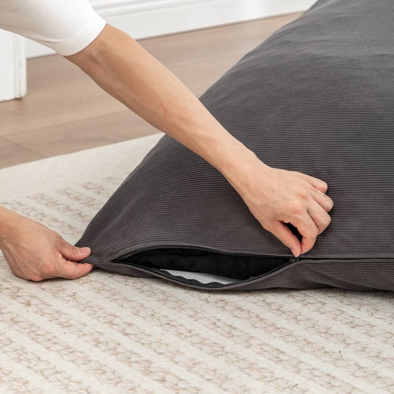 Extra Large Floor Bean Bag Chair - Lazy Lounger for Adults & Kids in Living Rooms & Balconies
