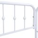 preview thumbnail 14 of 12, White Metal Frame Twin Daybed with Triangular Design Guardrail Bed