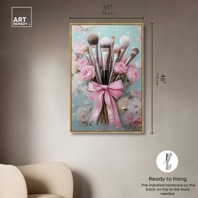 Bouquet of Make Up Brushes Canvas by Art Remedy