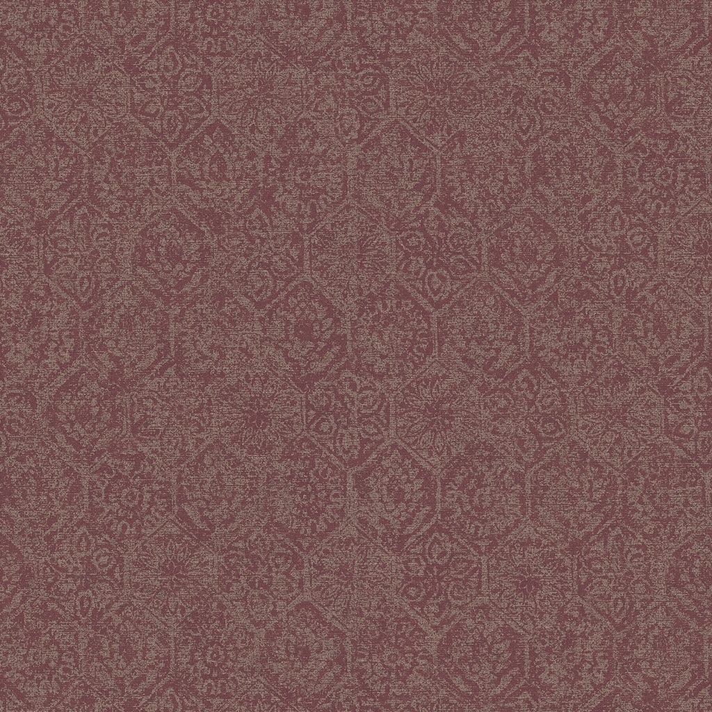 Advantage Edsel Maroon Geometric Wallpaper - 20.9in x 396in x 0.025in - 20.9in x 396in x 0.025in