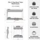 preview thumbnail 14 of 15, Classic Twin over Twin Square Metal Bunk Bed With Exchangeable Ladder and Sturdy Construction