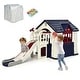 preview thumbnail 1 of 8, Gymax Outdoor Play house and Slide Set for Kids w/ 7 PCS Toy Set & - See Details Blue - See Details - 5-7 Years