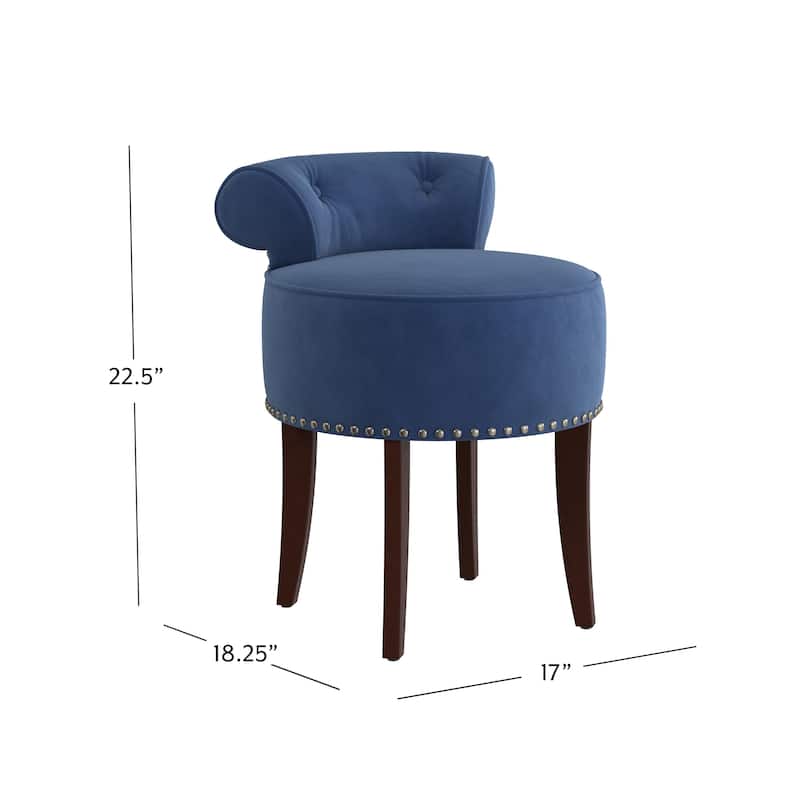 Hillsdale Furniture Lena Wood Vanity Stool