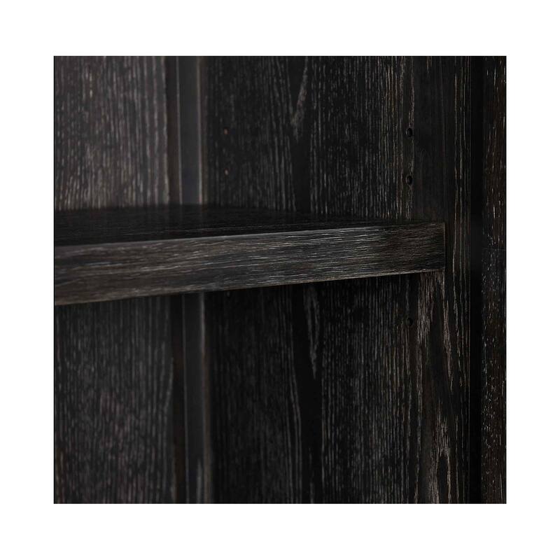 Modern, Contemporary Wood 80" Console with glass doors, TV Stand, Accent Cabinet, Fully Assembled, Black - 80"W x 32"H x 15"D