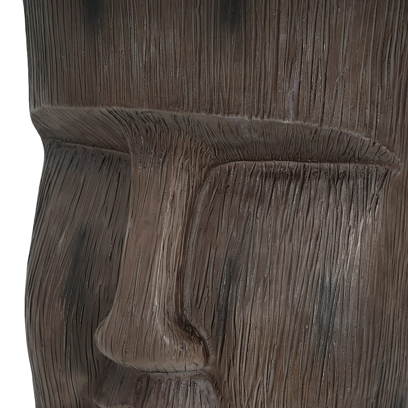 Christopher Knight Home - Evadne Outdoor Ancient Moai Head MGO Side Table with Hand-Finished Texture
