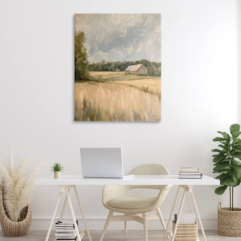 Stupell Natural Farm's Wispy Grasses Canvas Wall Art Design By Petal Prints Design