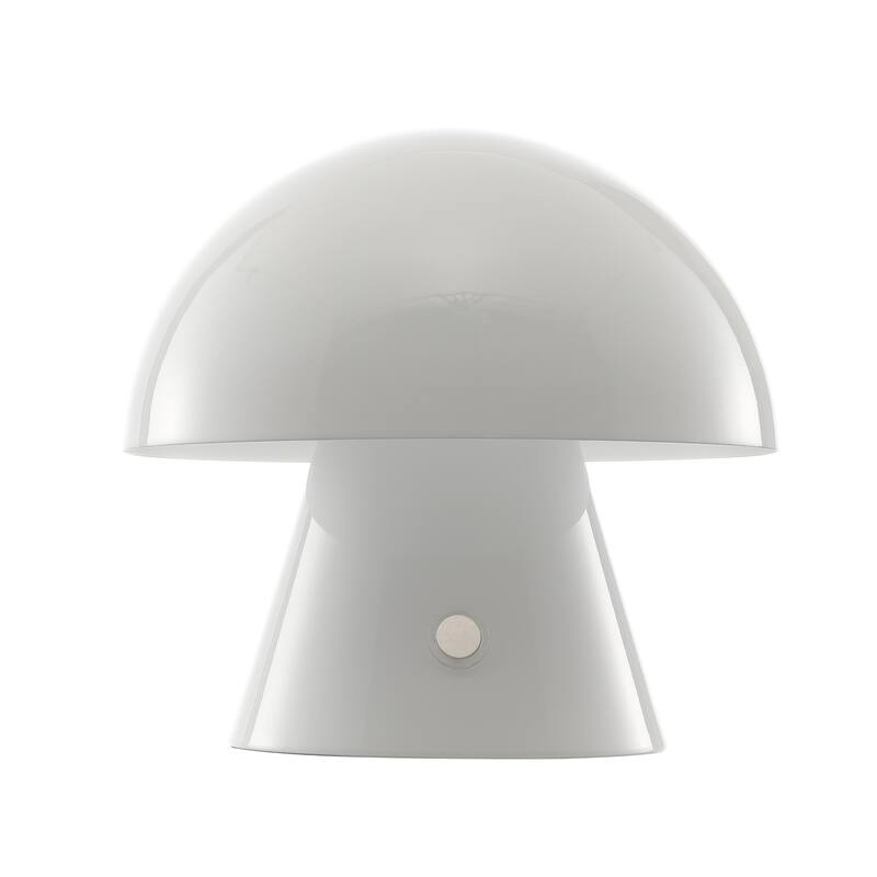 Alyson 7" Contemporary Bohemian Rechargeable/Cordless Iron Integrated LED Mushroom Table Lamp, by JONATHAN Y