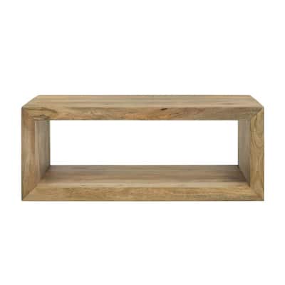 Rectangular Wooden Coffee Table in Natural Finish