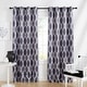 preview thumbnail 1 of 13, ATI Home Alfie Room Darkening Blackout Grommet Top Curtain Panel Pair 52X84 - Black Pearl