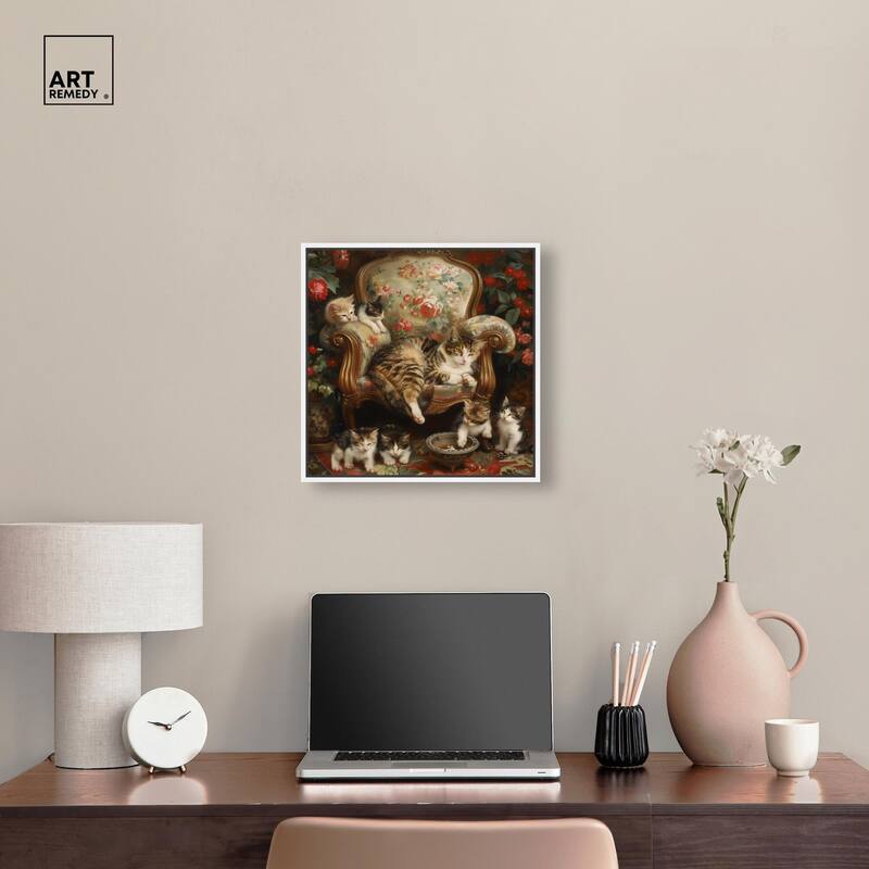 Lounging Cats Canvas by Art Remedy