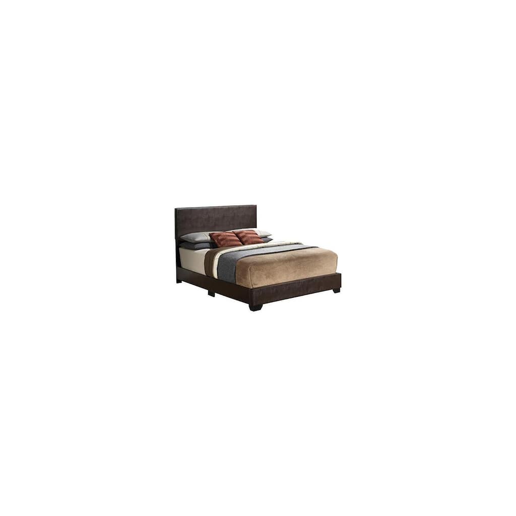 Cappuccino Full Bed with Sturdy Frame and Warm Finish, Practical Bedroom Furniture for Guest Rooms or Daily Use