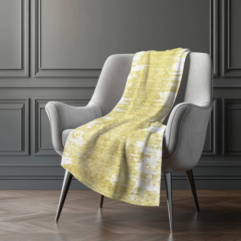 Premium Machine Washable Abstract Contemporary Sherpa Throw Blanket