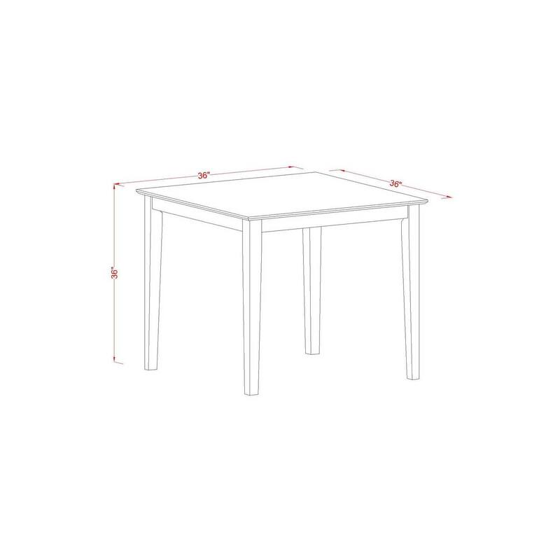 HomeStock 3-Piece Buttermilk and Cherry Finish Solid Wood Top Counter Height Dining Table Set